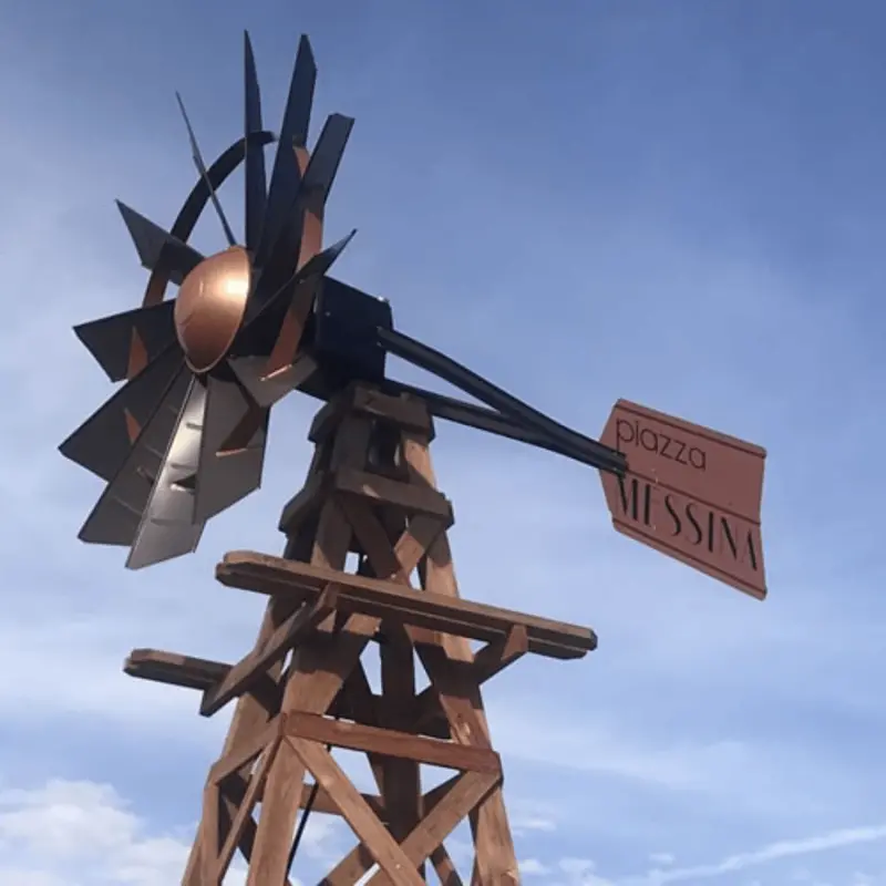 16′ Functional Aeration Wood Windmill – 4-Legged 1