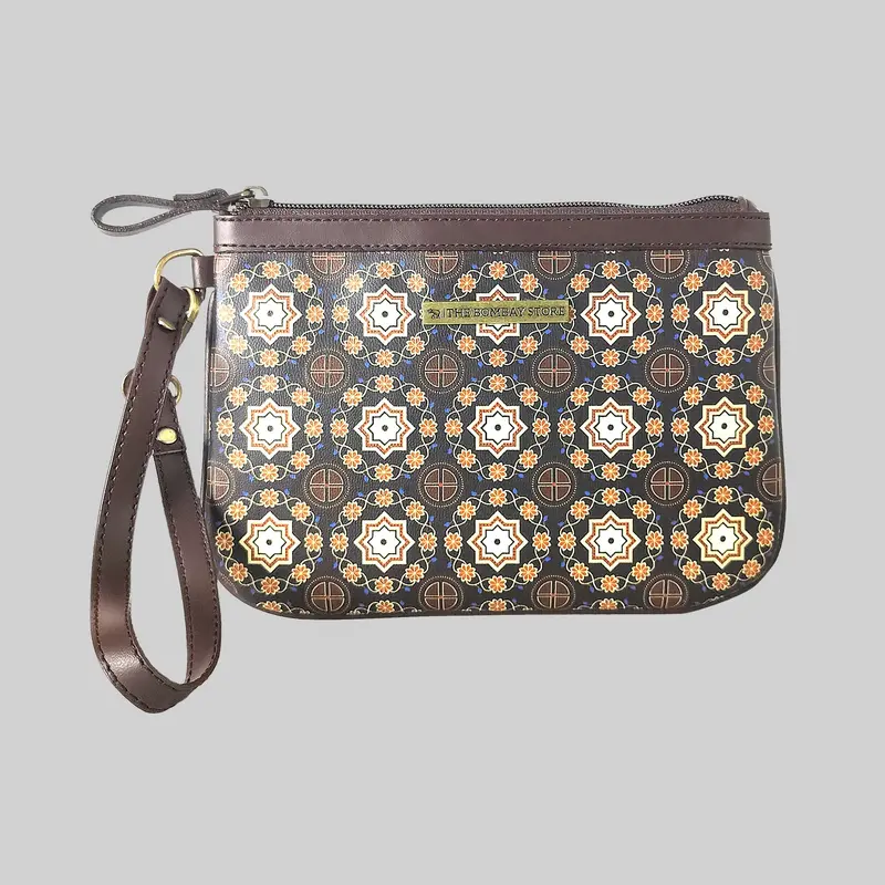 Ajrakh Brown Wristlet 1