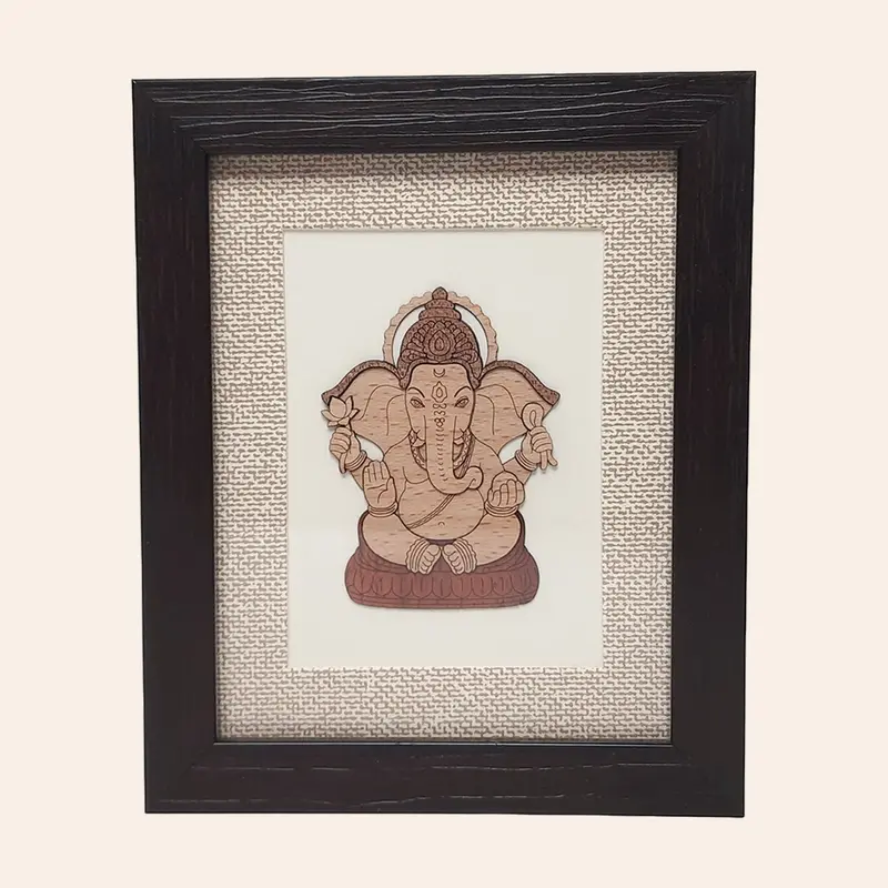 Appu Ganesha Wood Art Frame 5 In X 6 In 1