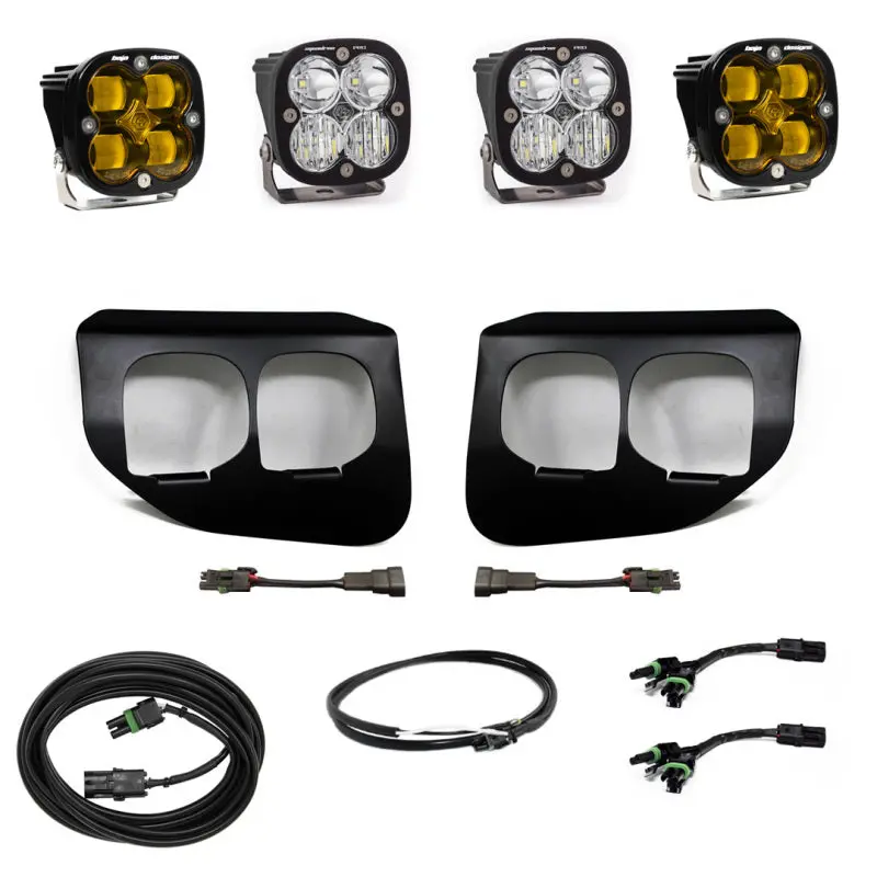 Baja Designs 2020+ Ford Super Duty Fog Lights Fpk Amber Sae/Pro Dc Baja Designs W/Upfitter 1