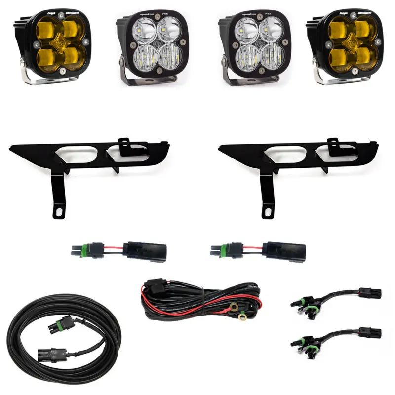 Baja Designs 2021+ Ford F-150 Pro Series Fog Pocket Kit - Amber 1