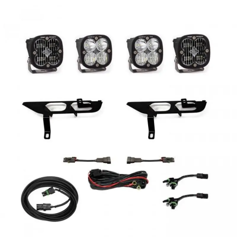 Baja Designs 2021+ Ford F150 Fog Pocket Kit Sae Clear Squadron Pro Dc 1