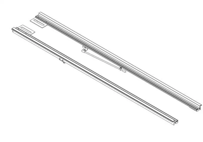 Bak 17-23 Ford Super Duty 8Ft Bed Bakflip Mx4 Matte Finish T-Slot Rails Only - No Cover 1