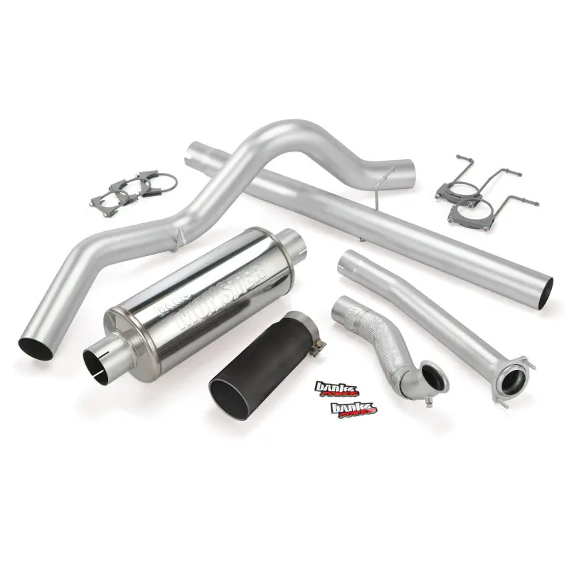 Banks Power 94-97 Ford 7.3L Cclb Monster Exhaust System - Ss Single Exhaust W/ Black Tip 1