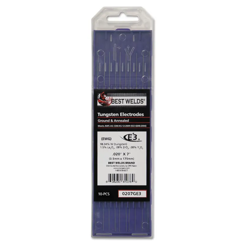 Best Welds E3 Tungsten Electrodes, 10/Pk 1
