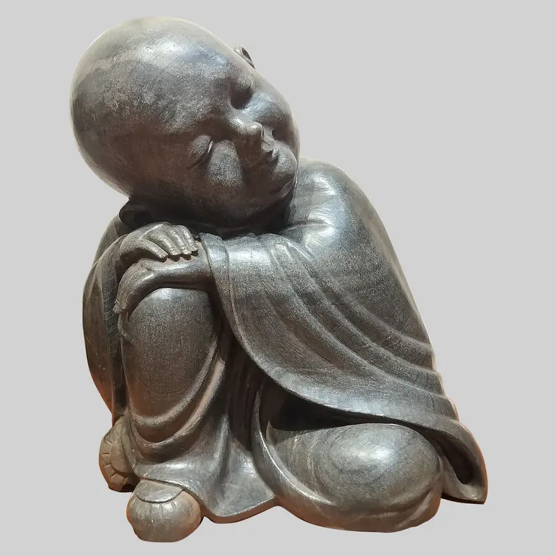 Black Marble Thinking Monk 24In 1