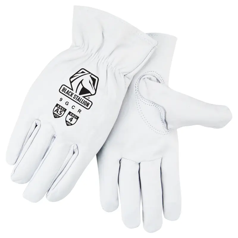 Black Stallion A5 Cut-Resistant Grain Goatskin Drivers Glove - 9Gcr 1