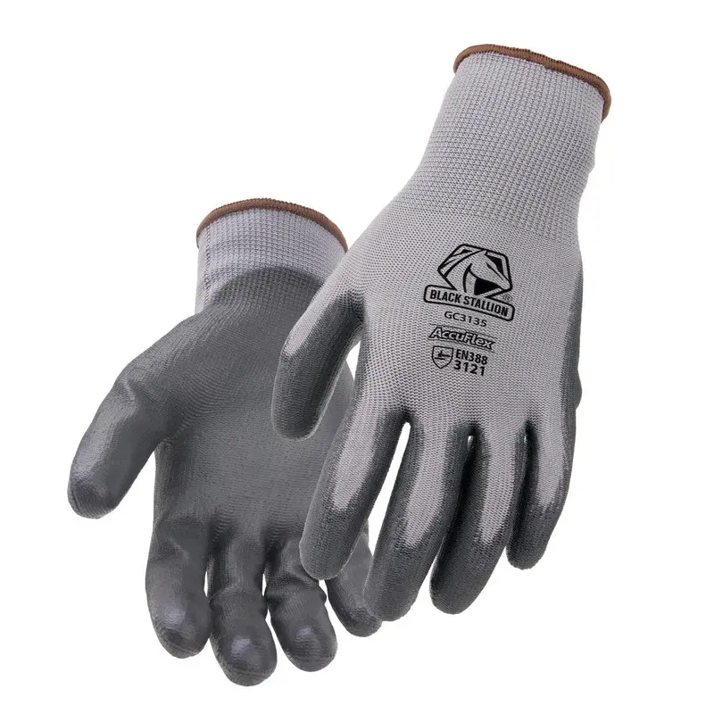 Black Stallion Accuflex 13-Gauge Pu-Coated Poly Knit Glove, 12/Pk - Gc3135-Gy 1