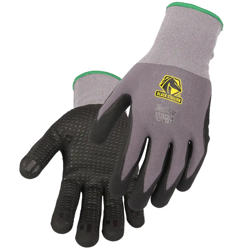 Black Stallion Accuflex Nitrile Micro-Foam Dot Grip Knit Gloves, 12/Pk - Gc1526-Gb 1