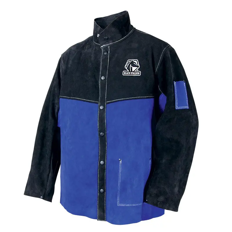 Black Stallion Color Block Leather Welding Jacket - Jl1030-Bb 1