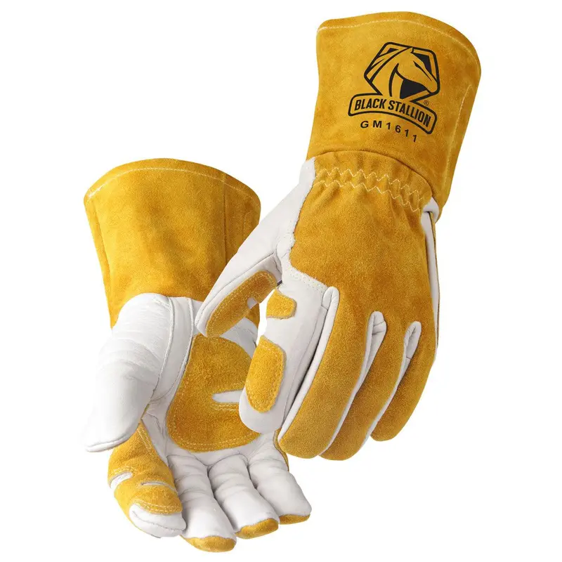 Black Stallion Cowhide Mig Glove W/ Reinforced Palm & Thumb - Gm1611-Wt 1