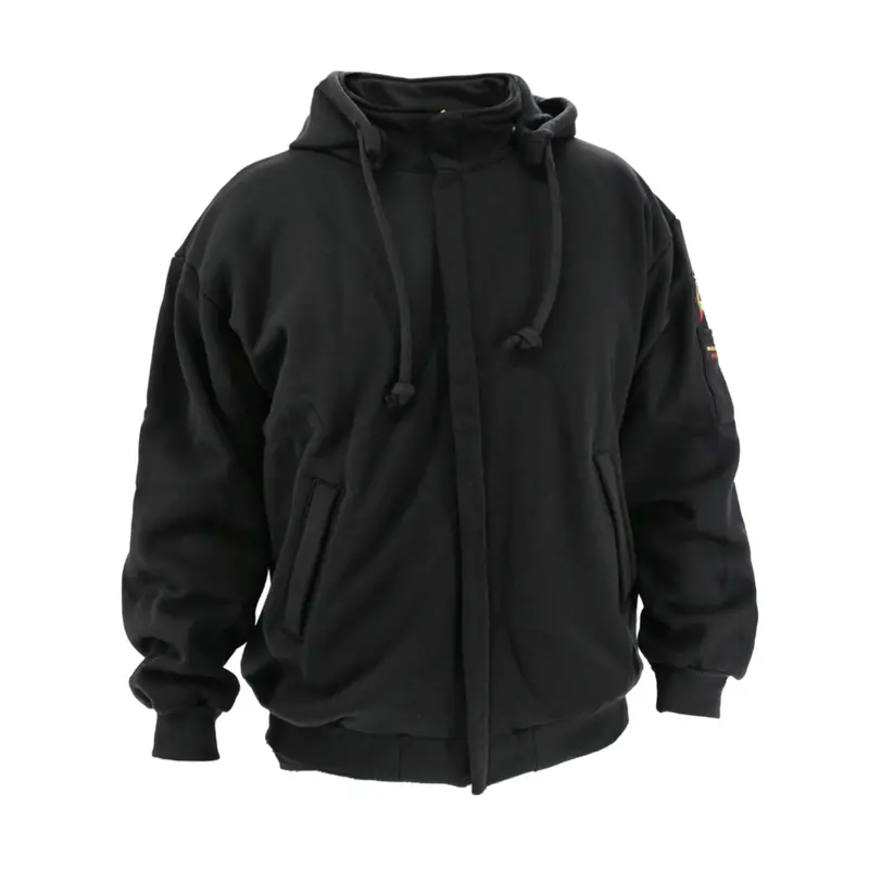 Black Stallion Full-Zip Fr Cotton Hooded Sweatshirt - Jf1331 1