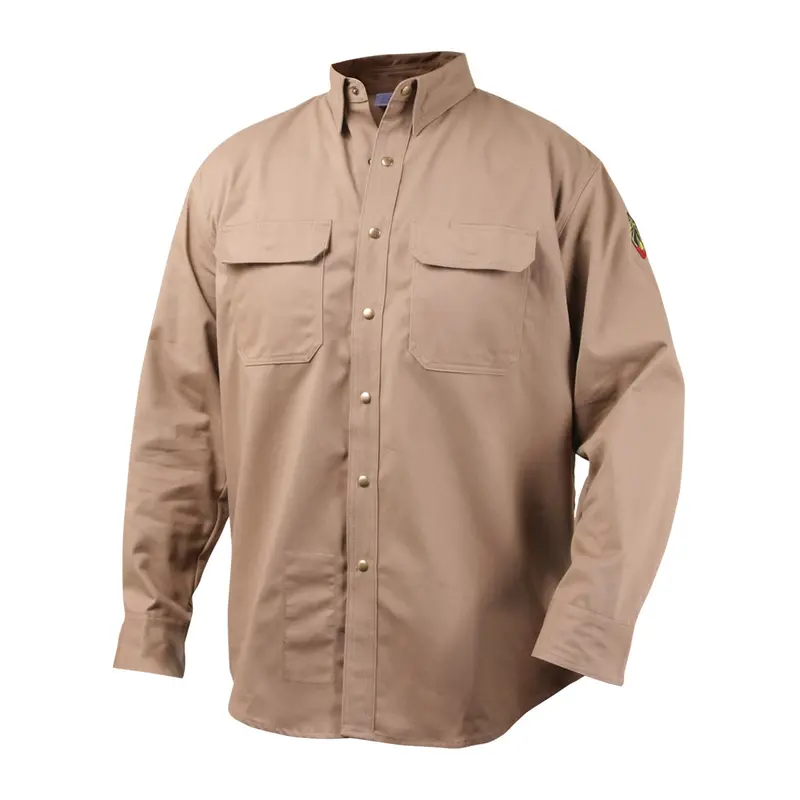 Black Stallion Khaki Fr Work Shirt - Fs7-Khk 1