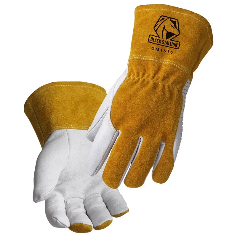 Black Stallion Premium Goatskin Mig Glove With Dragpatch - Gm1510 1