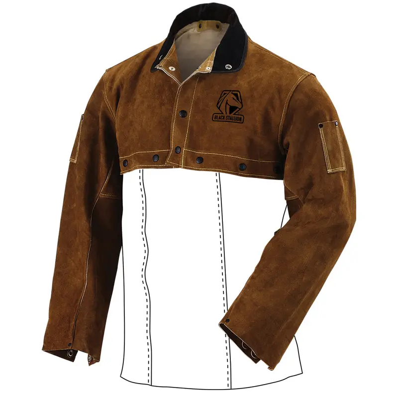 Black Stallion Split Cowhide Cape Sleeves - 21Cs 1