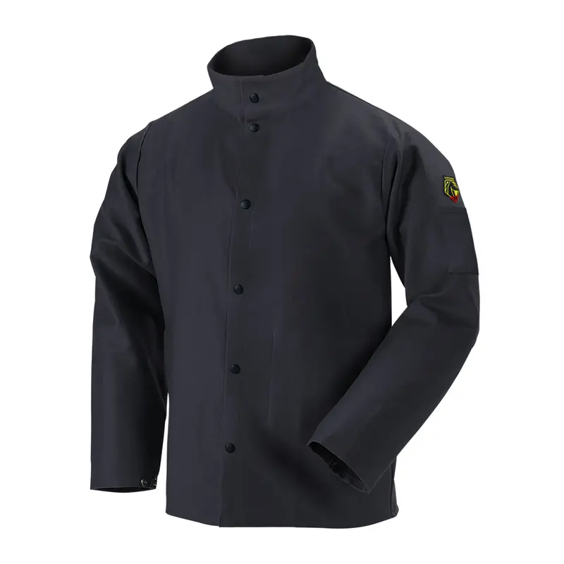 Black Stallion Truguard 200 Fr Cotton Welding Jacket, Black - Fbk9-30C 1