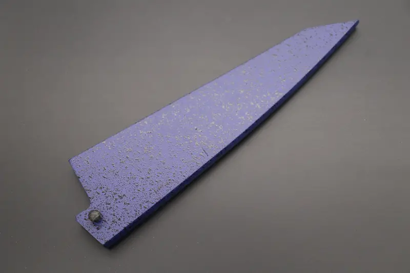 Blue Lacquered Wooden Saya For Boning Knife | Honesuki 1