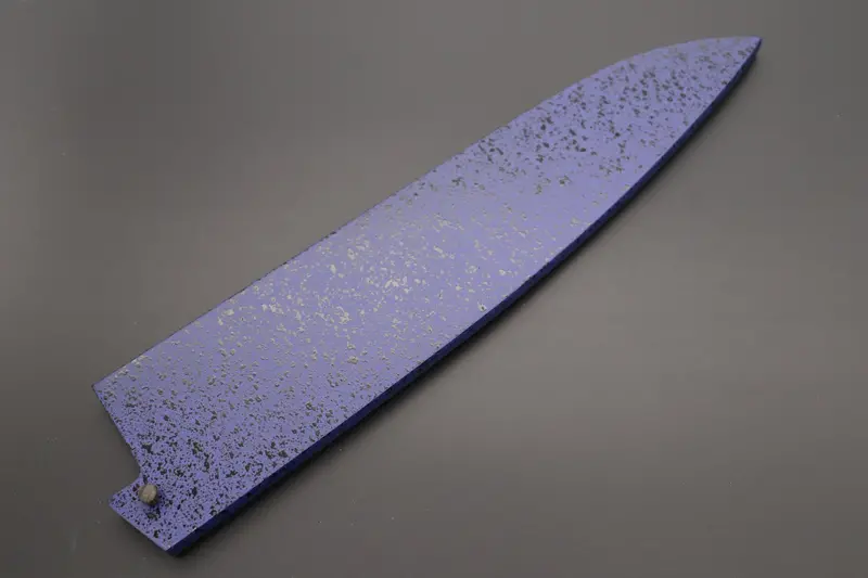 Blue Lacquered Wooden Saya For Gyuto 240Mm 1