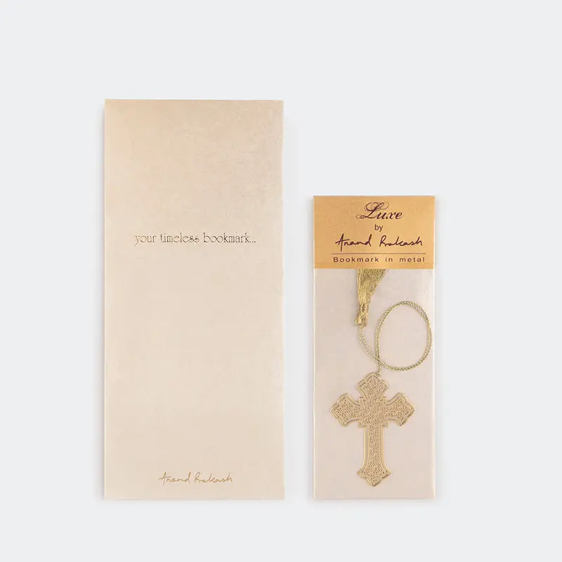 Brass Bookmark Cross 1