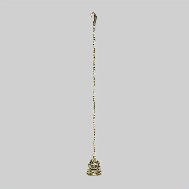 Brass Engraved Temple Bell - 3 In 1