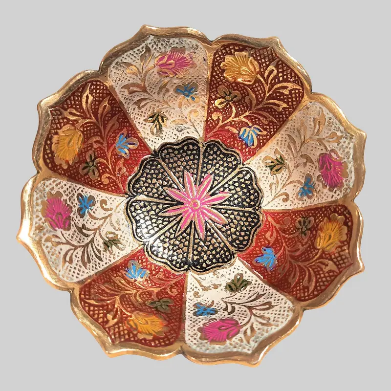 Brass Meenakari Bowl 4 In 1