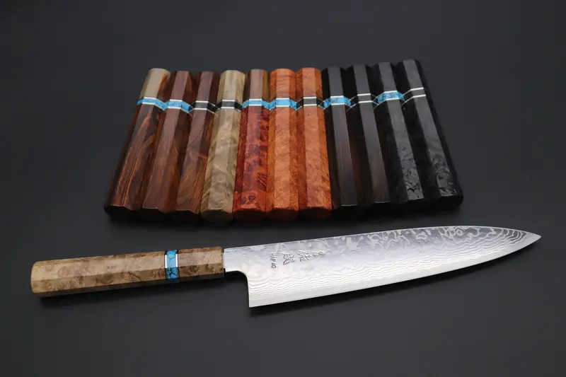 “Build Your Dream Knife” Sukenari Hap-40 Nickel Damascus Snbo-7 Wa Gyuto 240Mm (9.4 Inch) 1