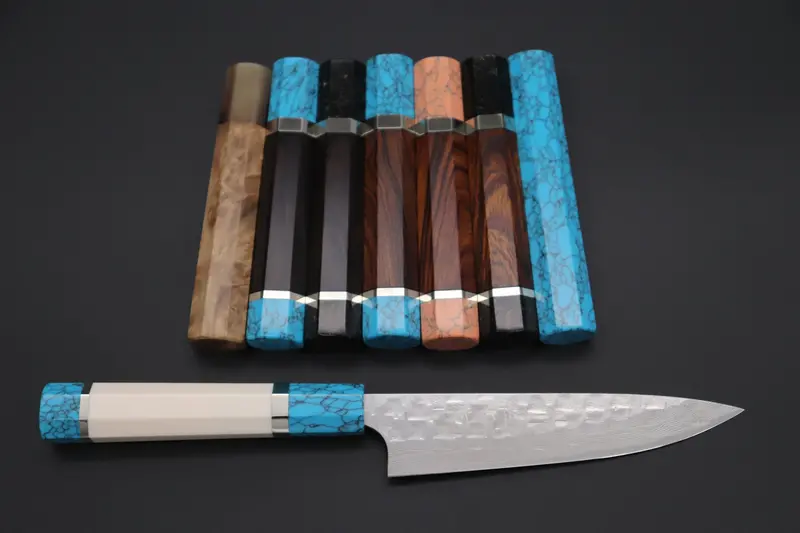 “Build Your Dream Knife” Takeshi Saji “Ocean Sunshine” Vg-10 Custom Hammered Damascus Tsbo-3 Wa Petty 135Mm (5.3 Inch) 1