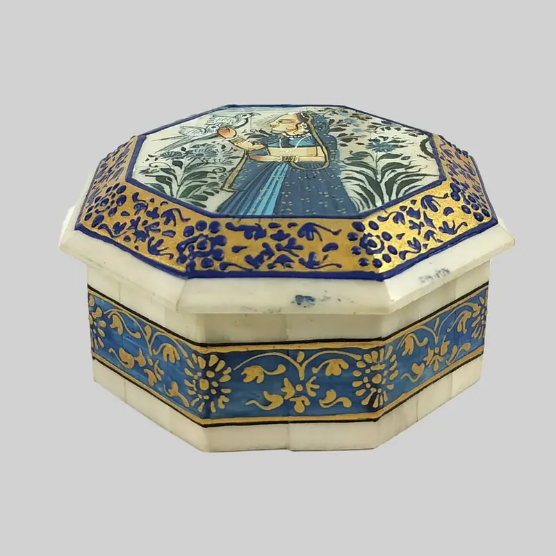 Camel Bone Box Mix Painting Design 3 In X 4 In (Assorted) 1