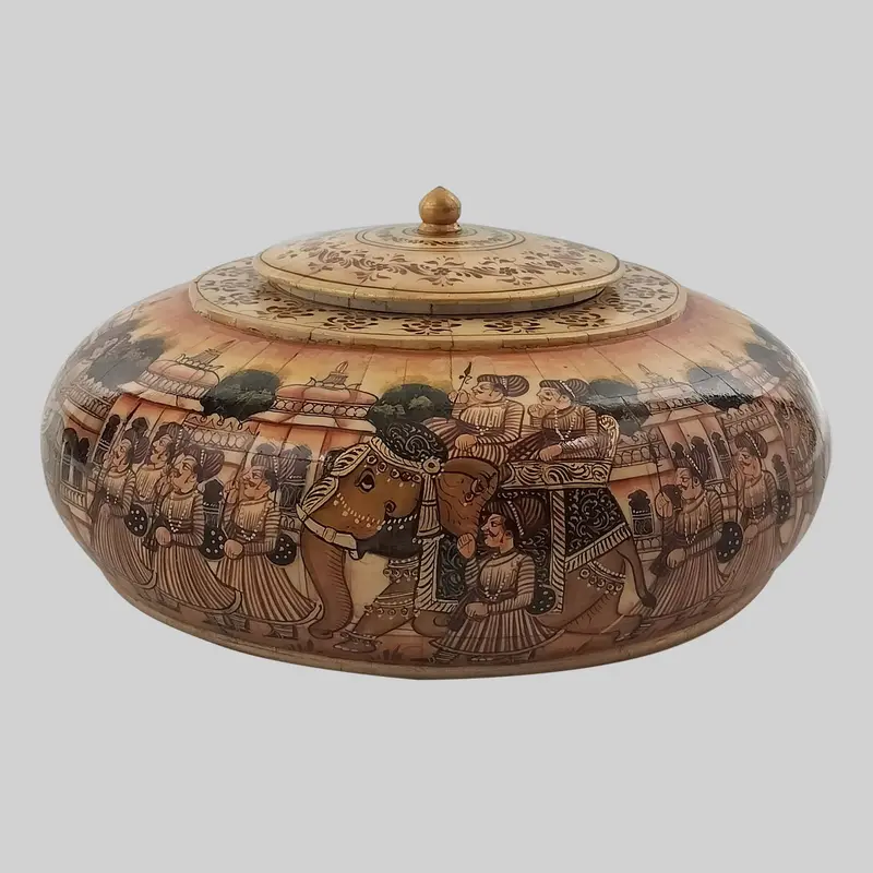 Camel Bone Tachriya Box With Miniature Painting 12 In 1