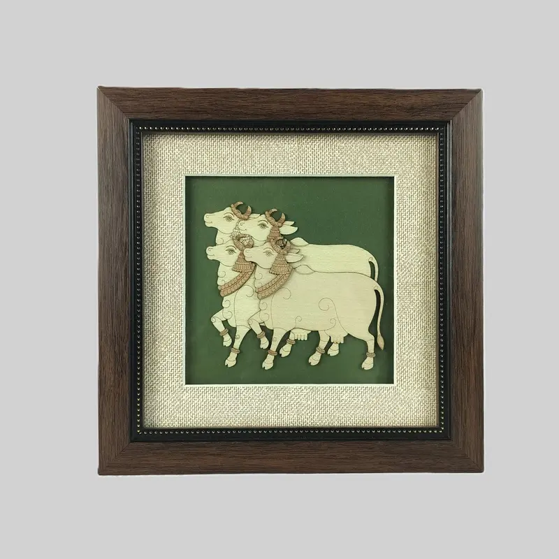 Cows Divine Wood Art Frame 8 In X 8 In 1
