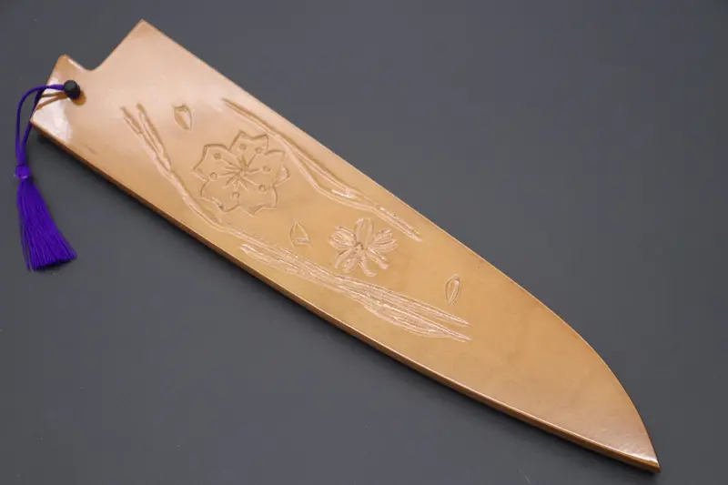 Custom Handmade Carved Wooden Saya For Gyuto 240Mm (Sakura, Ws-240-10) 1