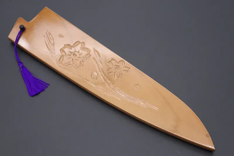 Custom Handmade Carved Wooden Saya For Gyuto 240Mm (Sakura, Ws-240-8) 1