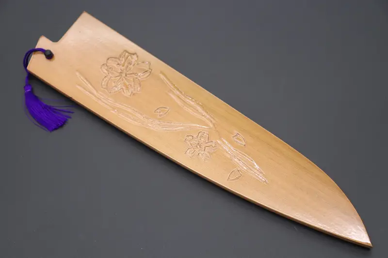 Custom Handmade Carved Wooden Saya For Gyuto 240Mm (Sakura, Ws-240-9) 1