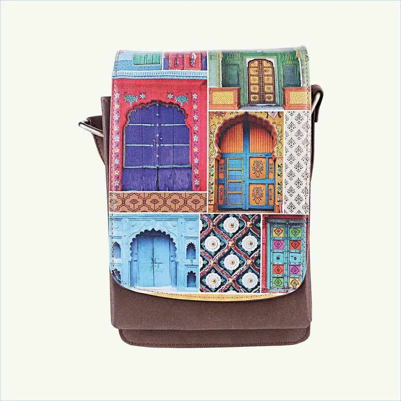Dwaar Faux Leather Rectangle Sling Bag 1