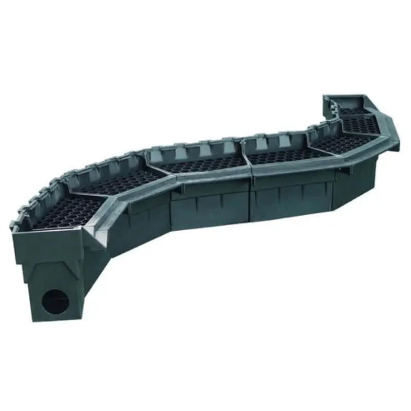 Easypro Waterfall Spillway Left / Right Ends Unassembled - Set Up For 2" Pipe 1