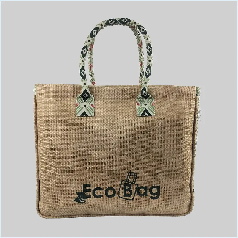 Eco Jute Shopping Bag 14 In X 15 In 1