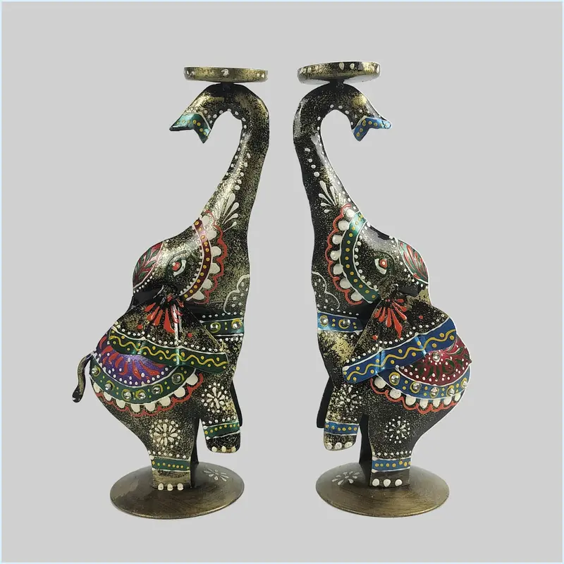 Elephant T Lite Holder 4 In X 3 In X 10 In (S/2) 1