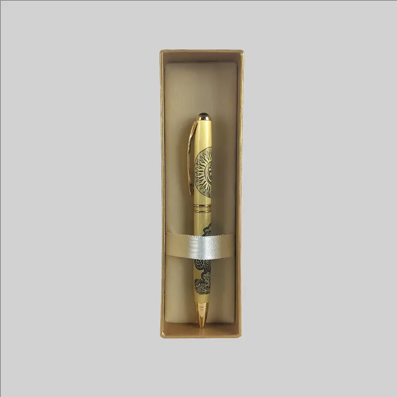 Engraved Ball Pen In Gold Finish 1