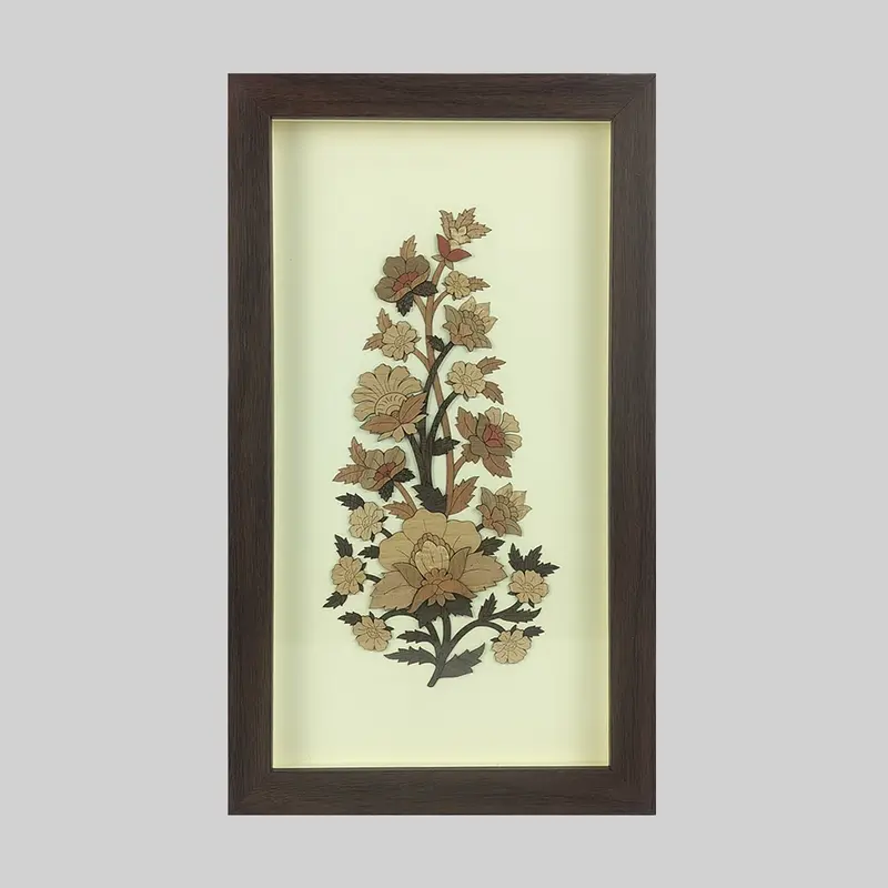 Floral Wood Art Frame 7 In X 12 In 1