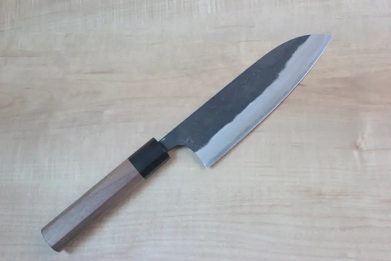 Fu-Rin-Ka-Zan Aogami Super Kurouchi Series Fab-4W Wa Santoku 170Mm (6.6 Inch, Octagon Shaped Walnut-Wood Handle) 1