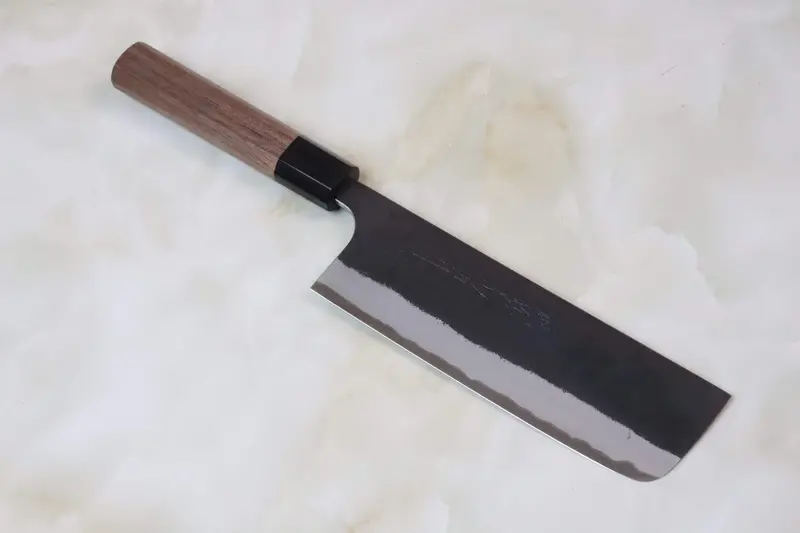 Fu-Rin-Ka-Zan Aogami Super Kurouchi Series Fab-5W Nakiri 160Mm (6.2 Inch, Octagon Shaped Walnut Wood Handle) 1