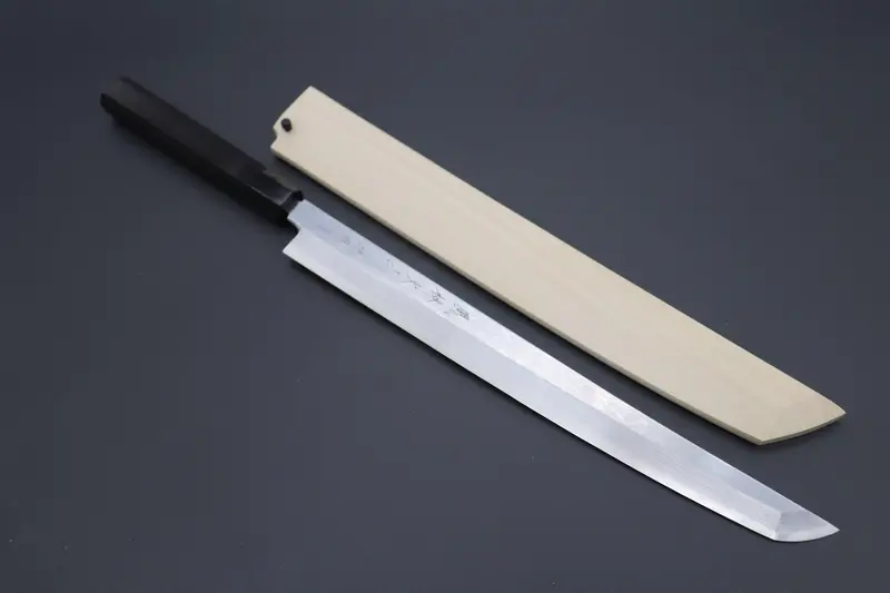 Fu-Rin-Ka-Zan Limited, Blue Steel No.1 Suminagashi Fso-B1sa Sakimaru Takohiki 300Mm (Octagon Shaped Ebonywood Handle) 1
