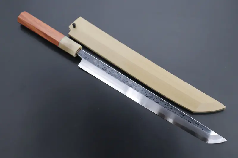 Fu-Rin-Ka-Zan Limited, Fso-13K Blue Steel No.1 Suminagashi Sakimaru Takohiki 270Mm (10.6 Inch, Quince Wood Handle) 1