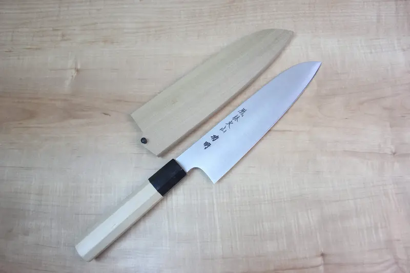 Fu-Rin-Ka-Zan R-2 Clad Wa Series Fr2-3Sa Wa Santoku 190Mm (7.4Inch, Octagon Shaped Magnolia Wood Handle) 1