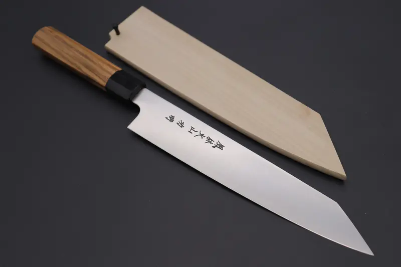 Fu-Rin-Ka-Zan R-2 Clad Wa Series Special Kiritsuke-Slicer (240Mm And 270Mm, 2 Sizes, Narrower Blade Width, Octagon Shaped Bocote Wood Handle) 1