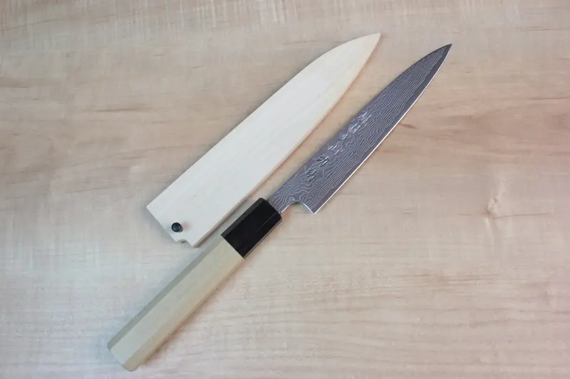 Fu-Rin-Ka-Zan R-2 Damascus Wa Series Wa Petty 165Mm (6.4 Inch, Octagon Shaped Magnolia Wooden Handle, Frd-1P) 1
