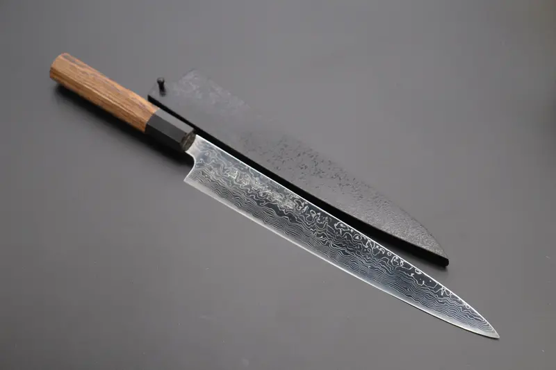 Fu-Rin-Ka-Zan R-2 Damascus Wa Series Wa Sujihiki 270Mm (10.6 Inch, Octagonal Bocote Wood Handle) 1
