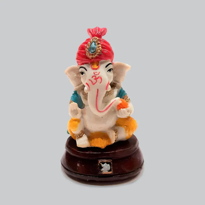 Ganesha In Resin 3.5 In X 3 In 1