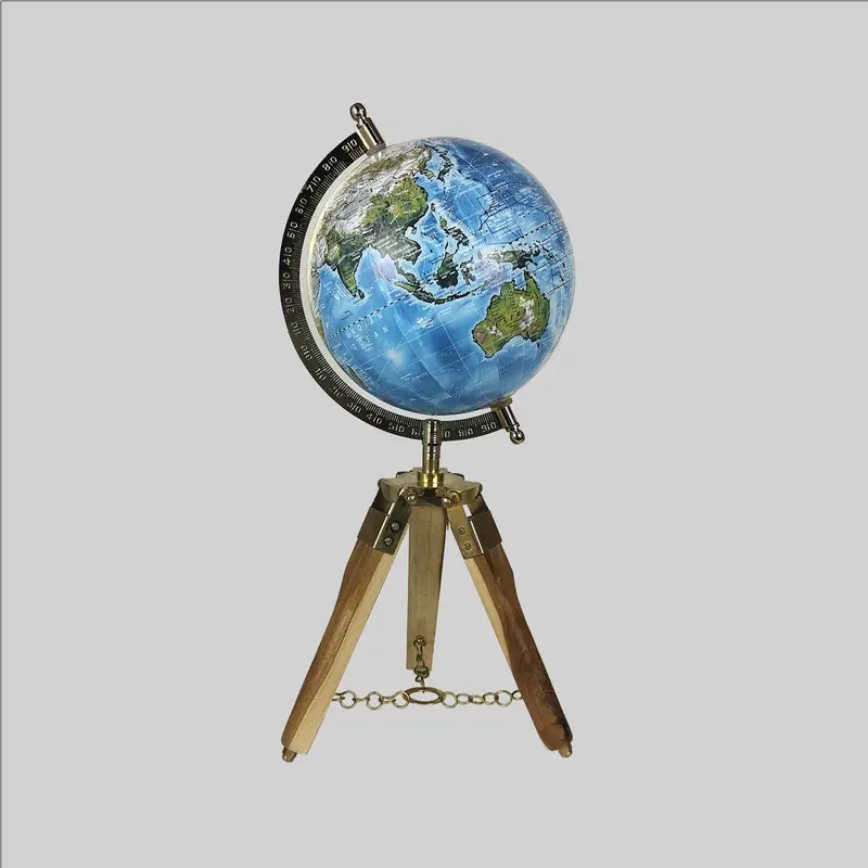 Globe With Wooden Tripod Stand 6 In 1