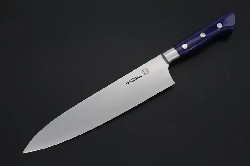 Hattori Forums Custom Limited Edition, Fh "Noah" Series Fhn-6Spdbt Gyuto 210Mm (8.2 Inch, Deep Blue Turquoise Gem-Composite-Stone Handle) 1
